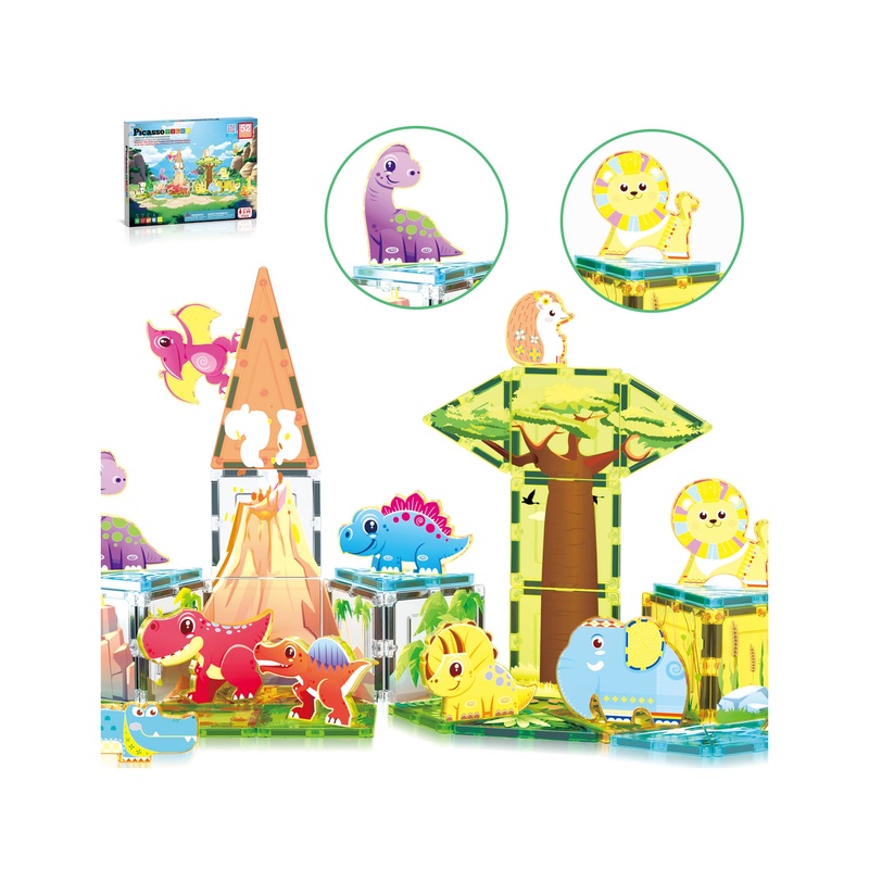 Dinosaur & Safari Set - 52 Pieces