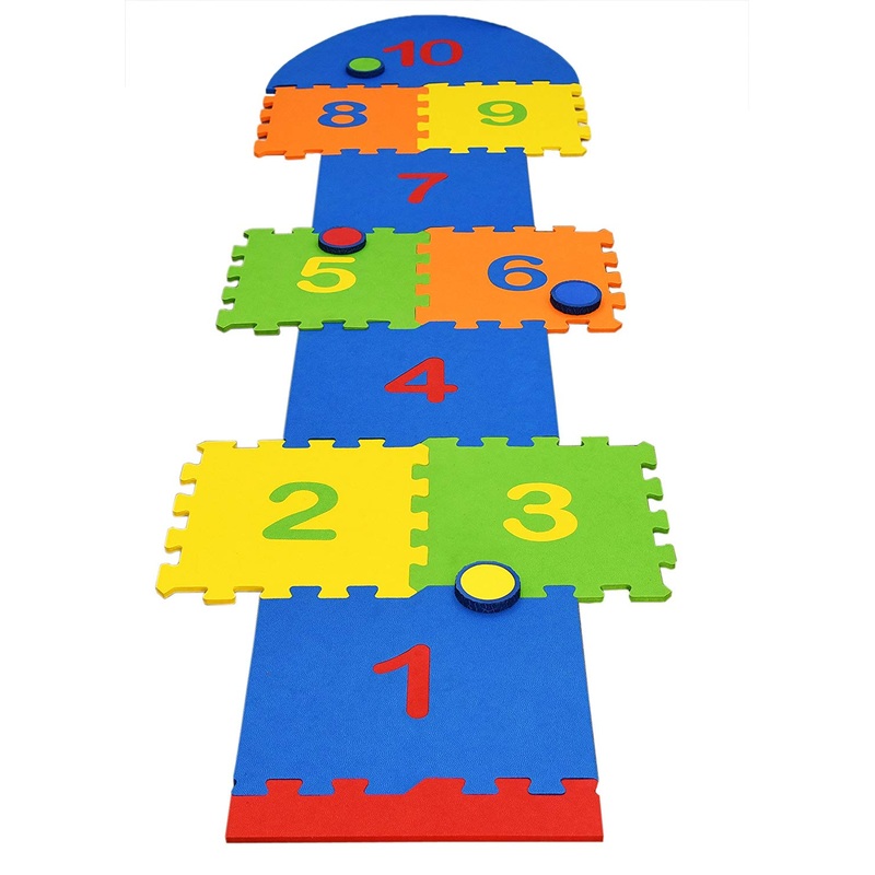 Eva Foam Hopscotch Play Mat -Multi Colour