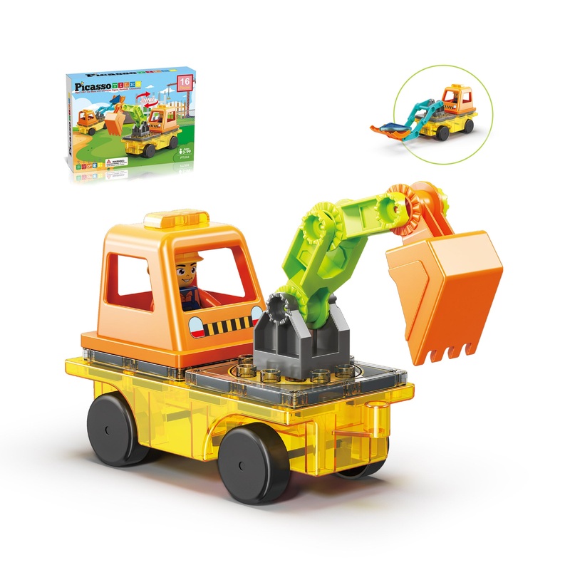 Magnet Tiles Building Block 2in1 Vehicle Brick Playset