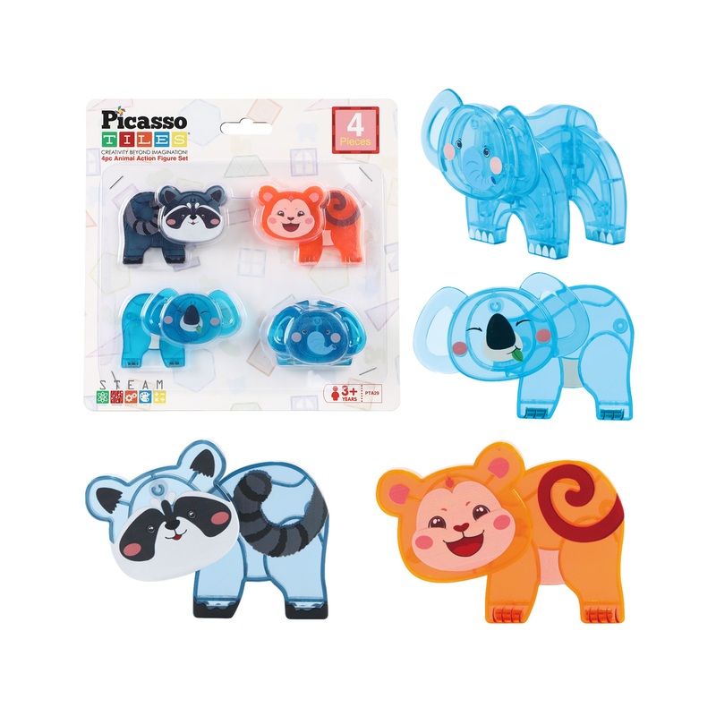 Magnetic Tile Animal Friends Mix & Match Wildlife Characters