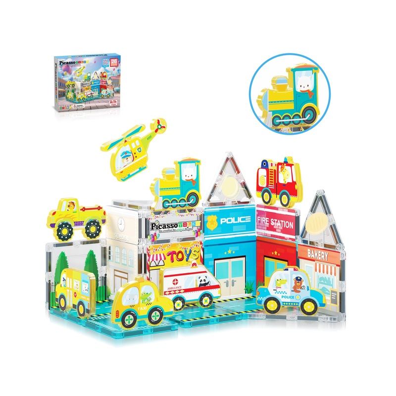 Metro City Magnetic Tile Playset