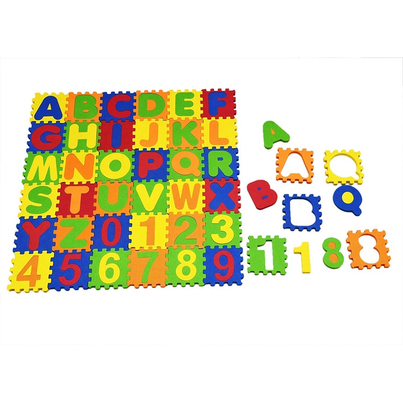 Mini Soft Learning Eva Foam Blocks with Alphabet Numbers