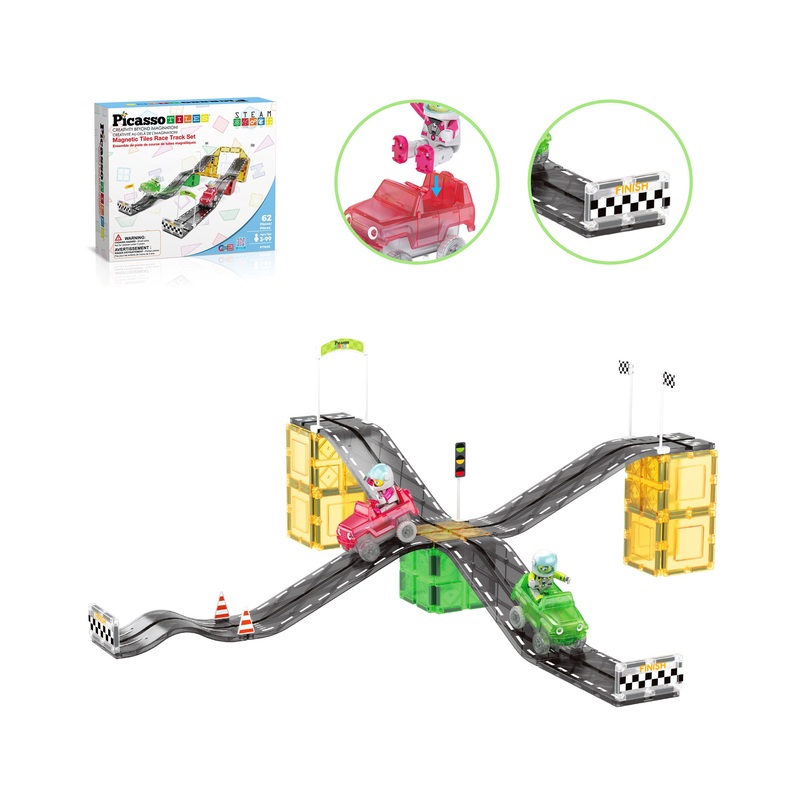 Race Car Track Slider Racing Building Set