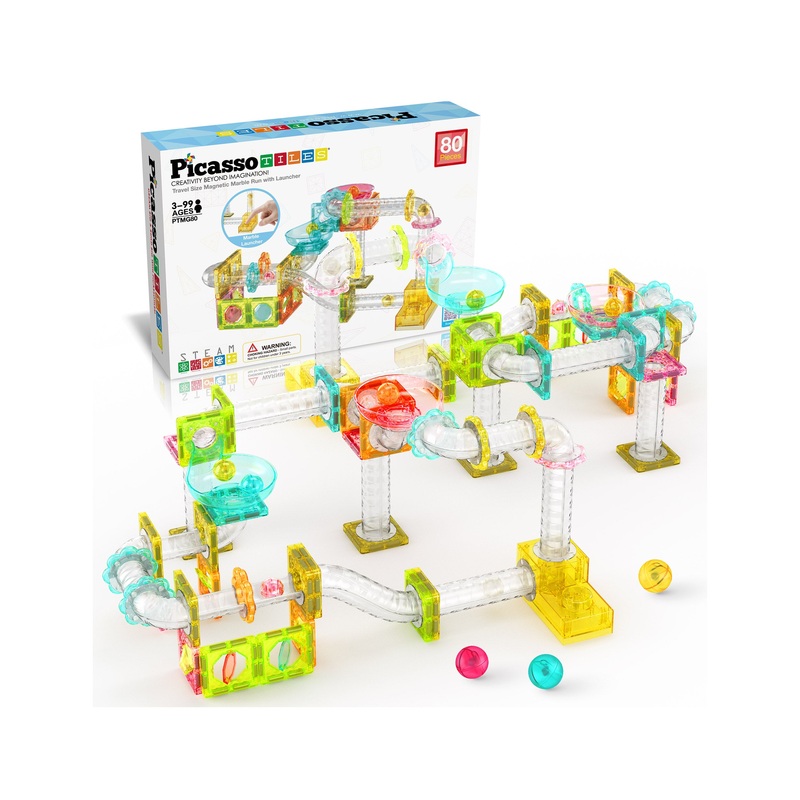 Travel Sized Marble Run Launcher Building Block Set