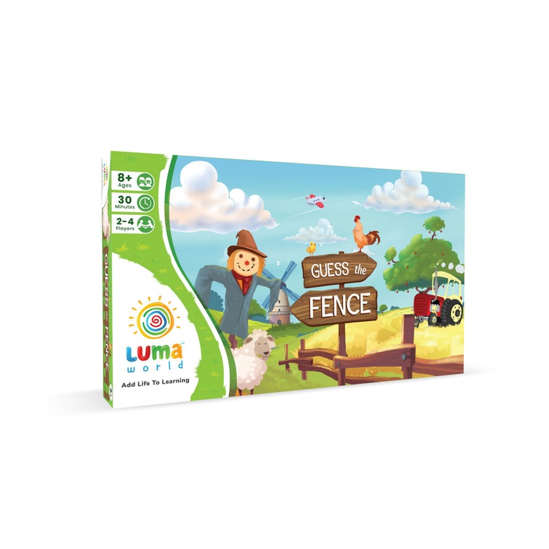 Luma World Educational Board Game for Ages 8 and up: Guess the Fence | STEM game to Improve Creativity, Visual Reasoning and Develop Multiple Intelligences | Creative Farm Boards and Shapes Included