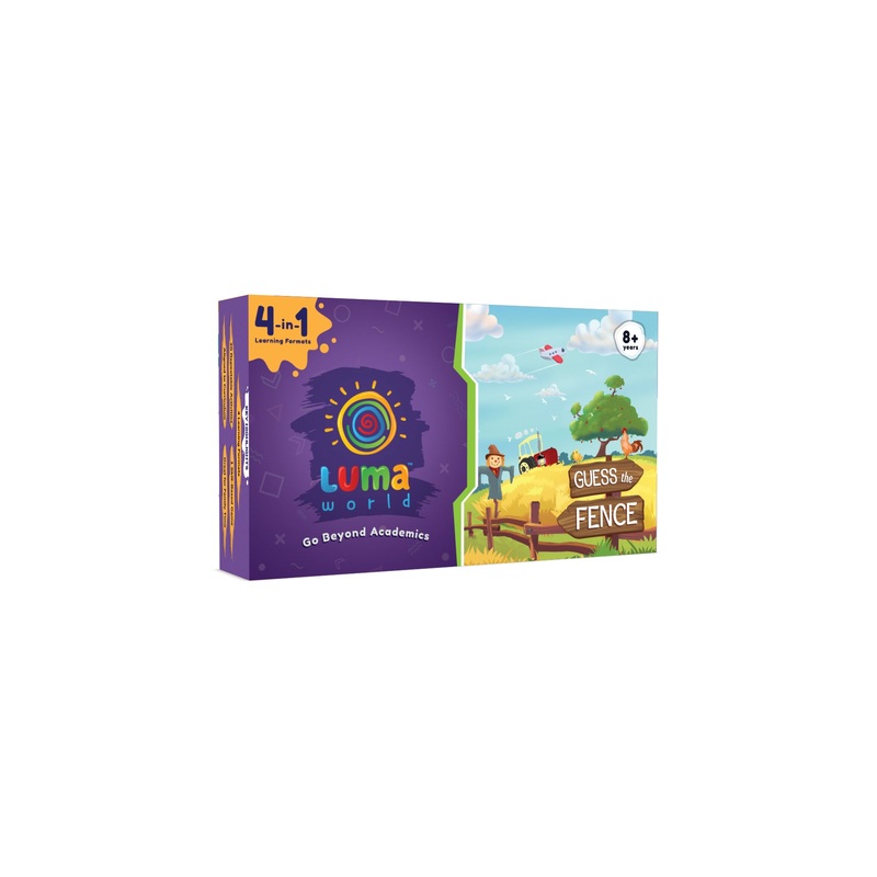 Luma World Educational Board Game: Guess the Fence | 4-in-1 Game-based STEM Activity Kit for Ages 8 years and up to Learn Geometry, Shapes and Creative Thinking | 300+ hours of Conceptual Activities