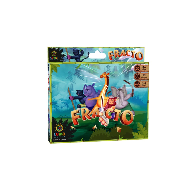 Luma World Educational Card Game for Ages 8 and Up: Fracto | 3-games-in-1 pack to Learn Fractions, Mental Maths, Memory & Communication | Visual and Number Cards for Conceptual Clarity (80 Cards)
