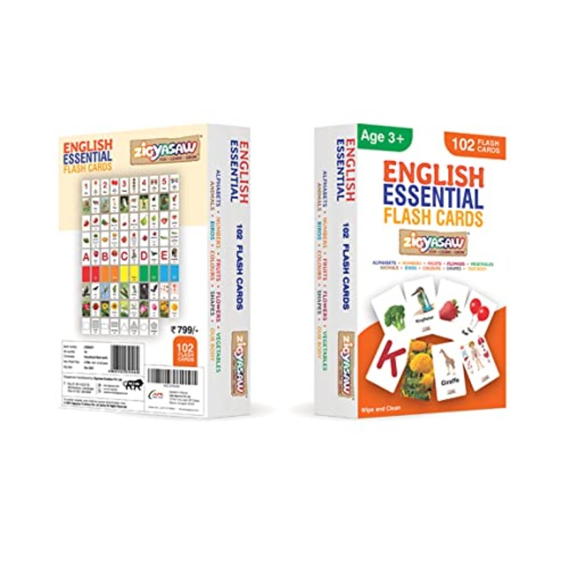 Flash Cards combo for kids English Essential Mega combo Early Learning ( Set of 10) | Easy & Fun Way of Learning 1 Year to 6 Year old babies