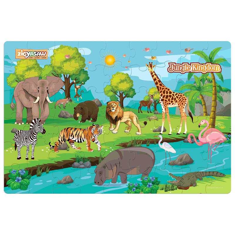 Zigyasaw Wild Animals Premium Giant Floor Puzzle Game | Creative Challenging Puzzles for Kids(Above 3 Years)
