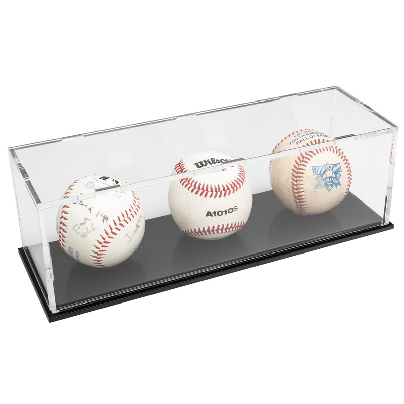 Baseball Collectible Display Case (Fits 3)