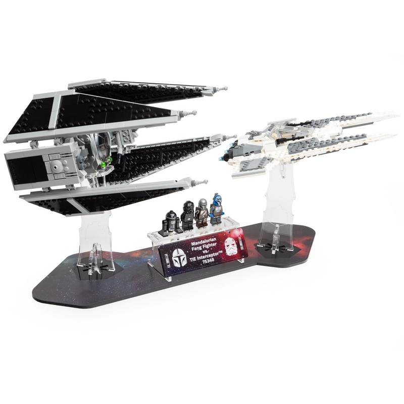 Star Wars Display Stand - Mandalorian Fang Fighter vs Tie Interceptor (75348)