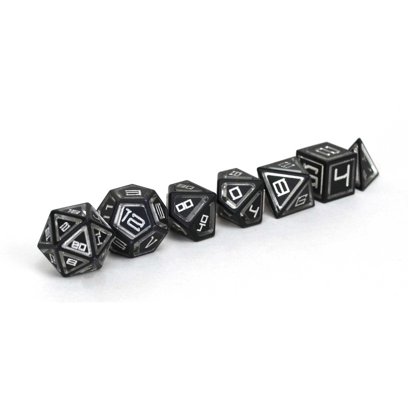 Black Caged Aluminium Set of 7