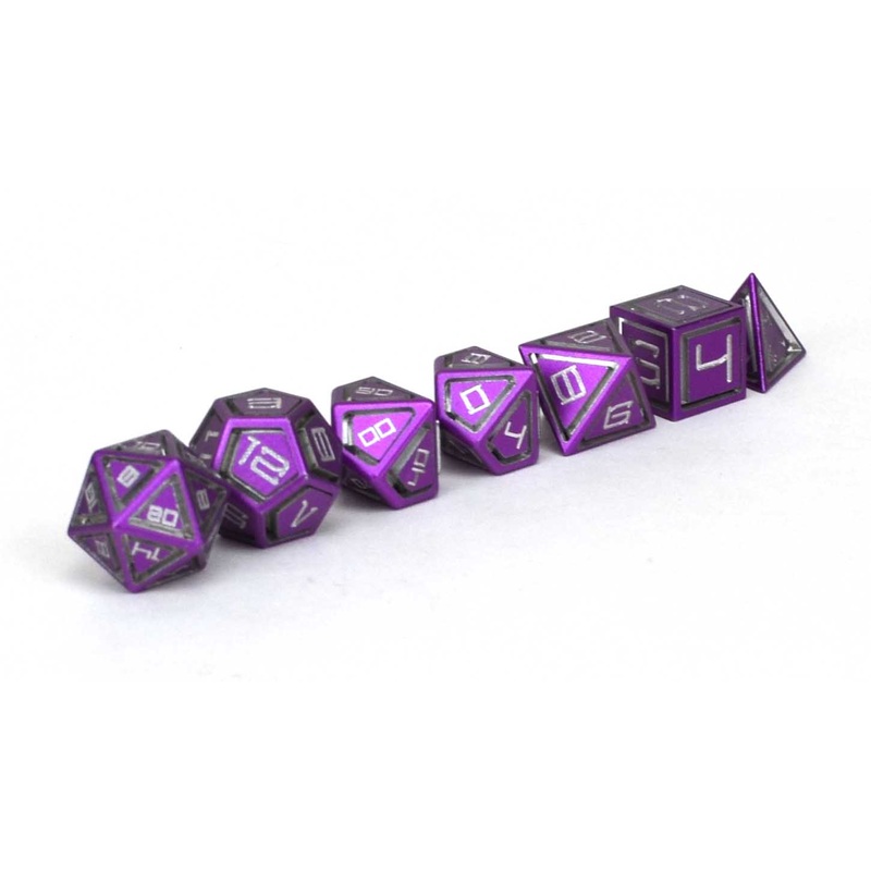 Purple Caged Aluminium Set of 7