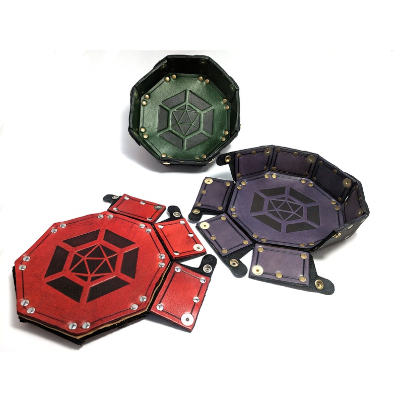 Leather Dice Rolling Trays by Crimson Chain