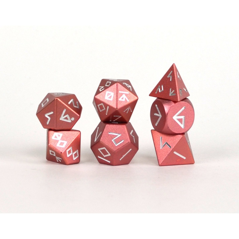 Rose Gold Aluminium Set of 7 in Runed