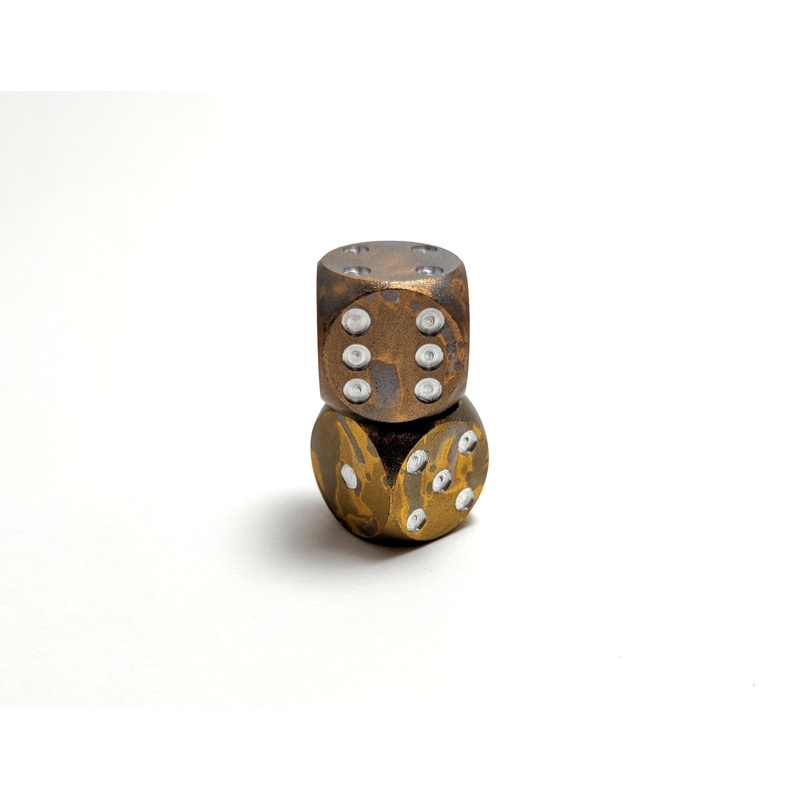 Tarnished Gold Aluminium Mini D6