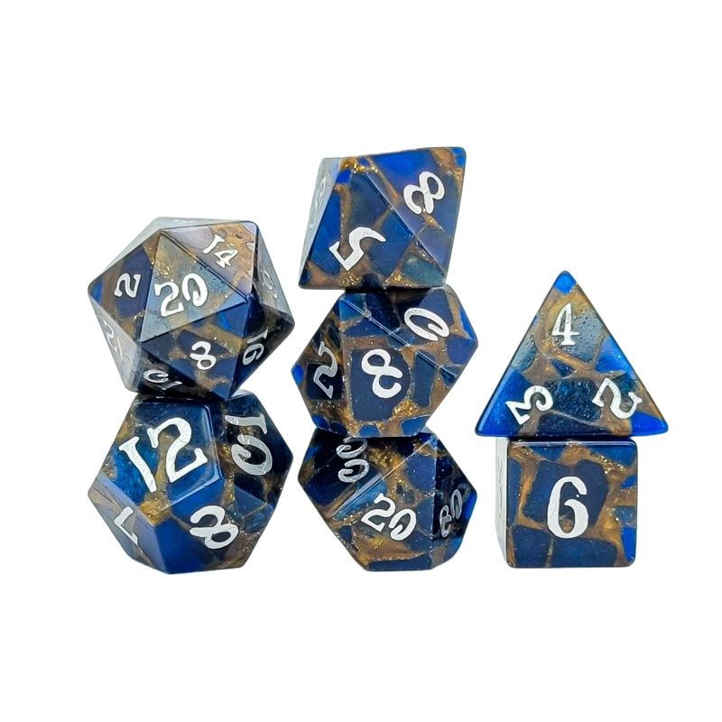 Gold Foil Blue Mosaic