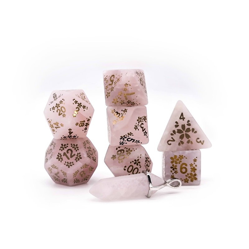 Gold Ionized Rose Quartz Sakura