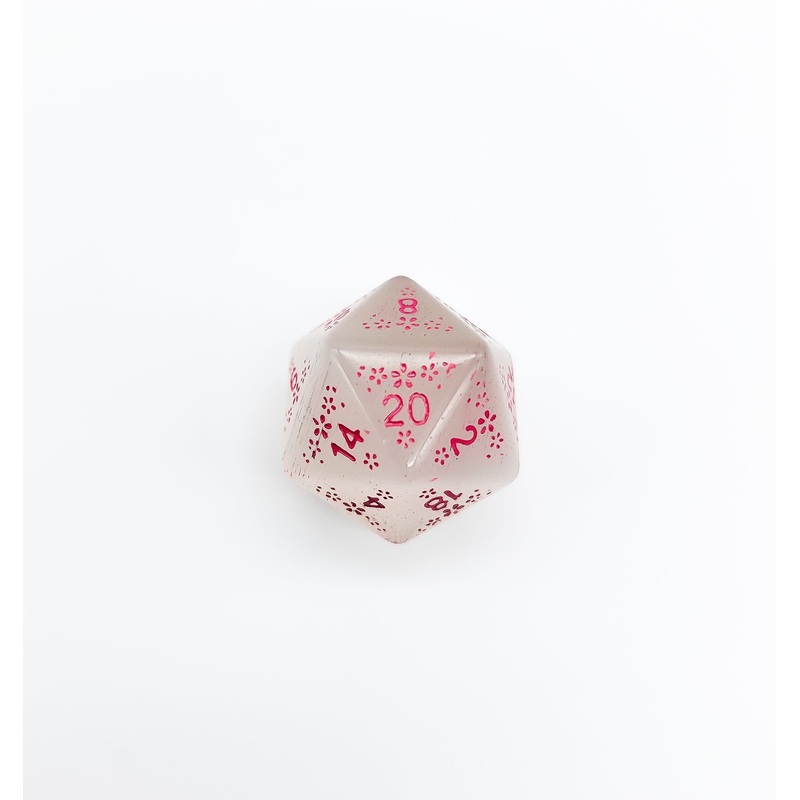 Sakura White Cat's Eye D20