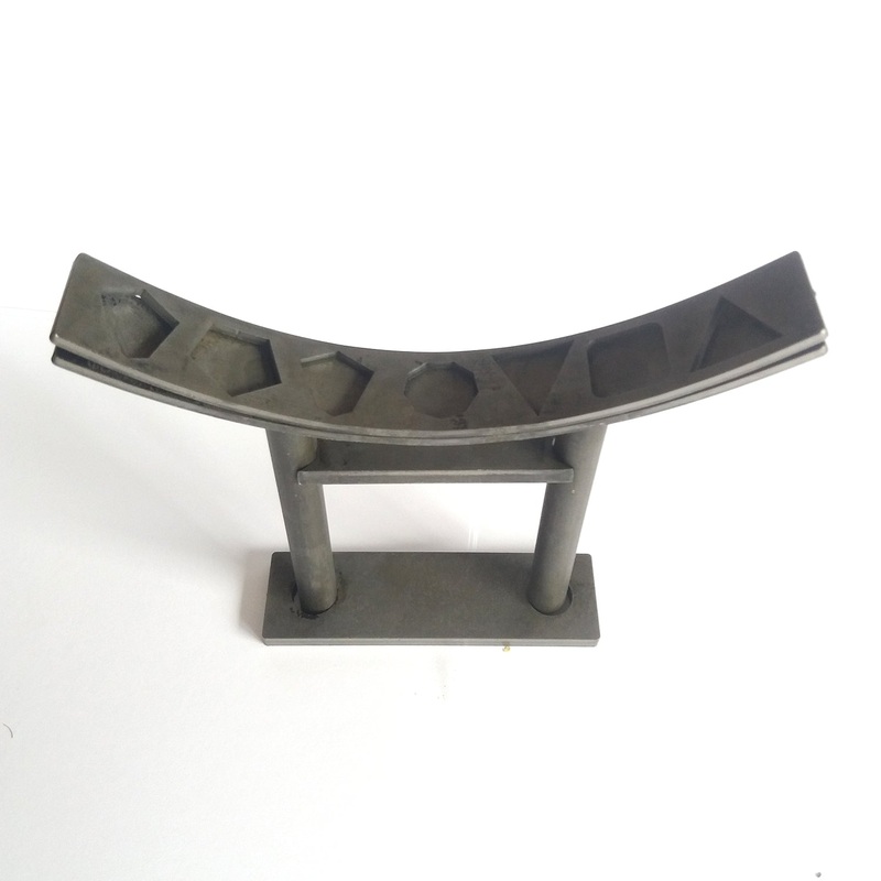 Steel Pergola Dice Stand - Jordan Britt Sculptures