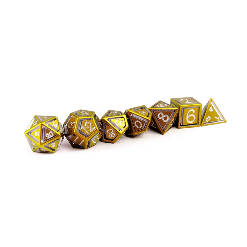 Yellow Caged Aluminium Set of 7
