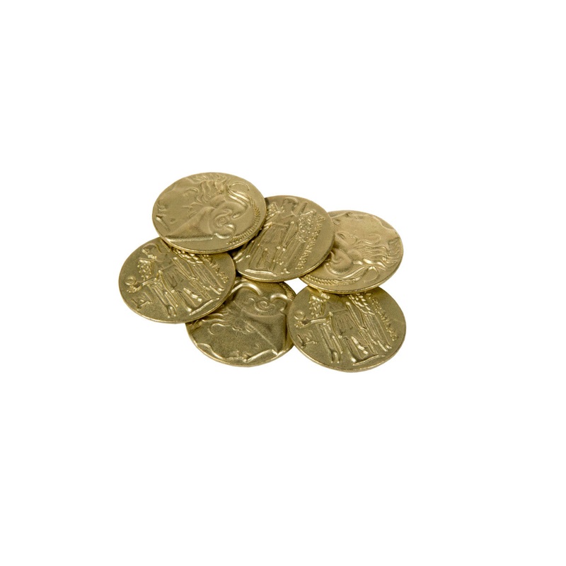 Ancient Greek Themed Gaming Coins - Jumbo 35mm (6-Pack)