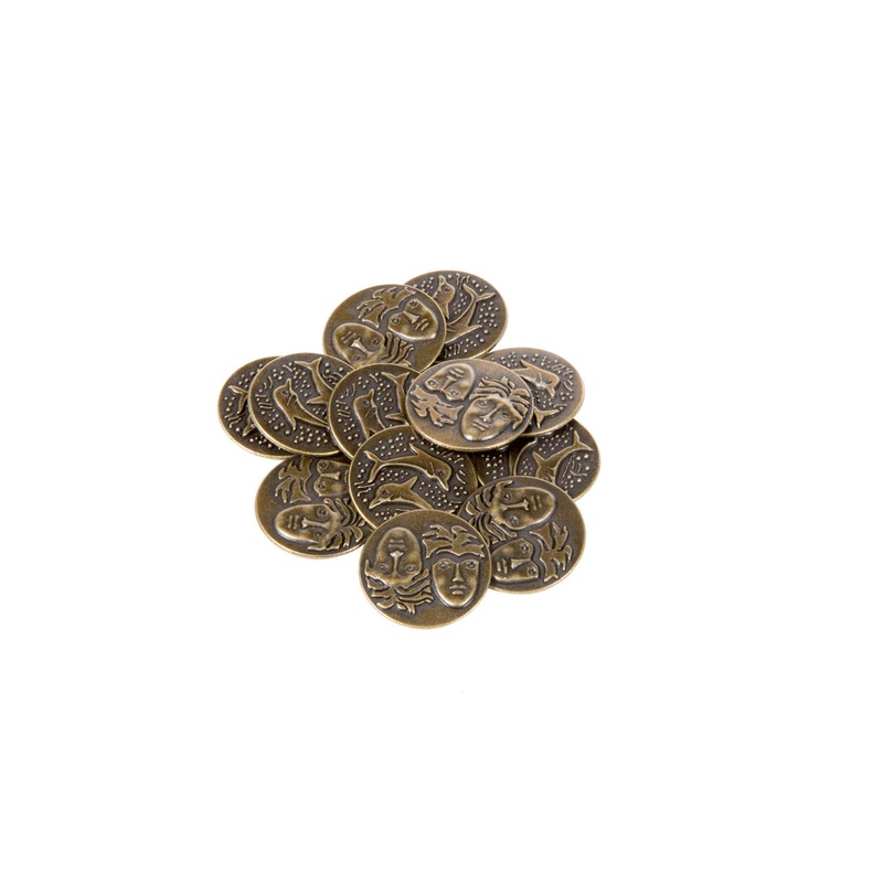 Ancient Greek Themed Gaming Coins - Medium 25mm (12-Pack)