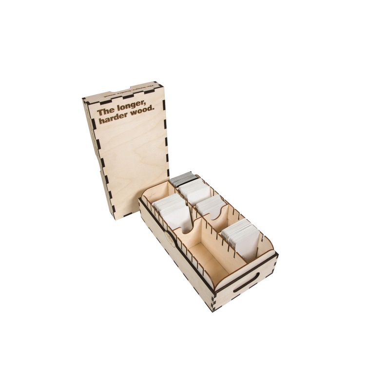 High Capacity Card Case -2 Row- Engraved - The Longer, Harder Wood
