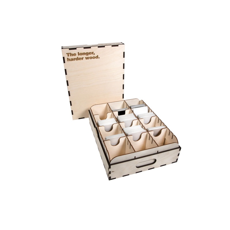 High Capacity Card Case -3 Row- Engraved -The Longer, Harder Wood
