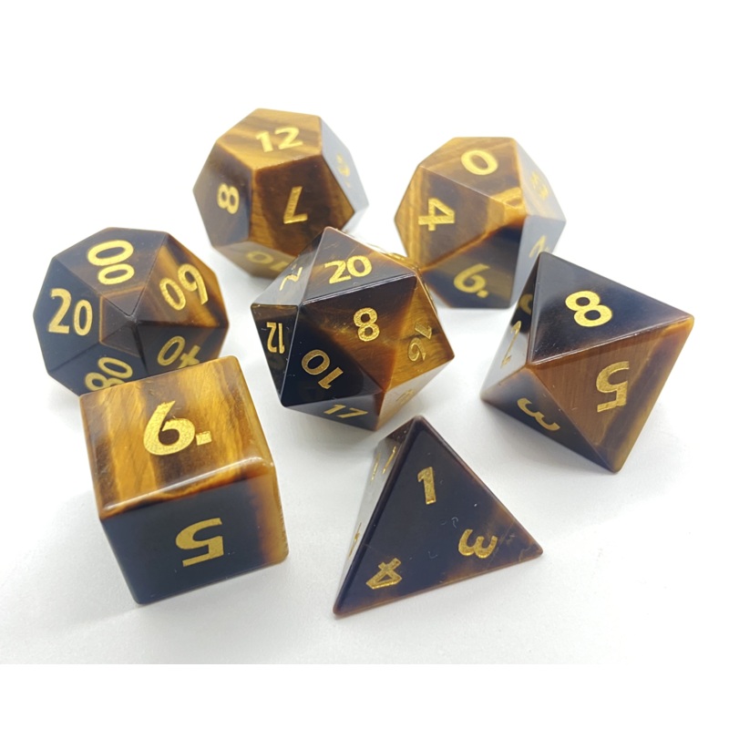 Yellow Tiger's Eye | Natural Gemstone | 7 Piece Set