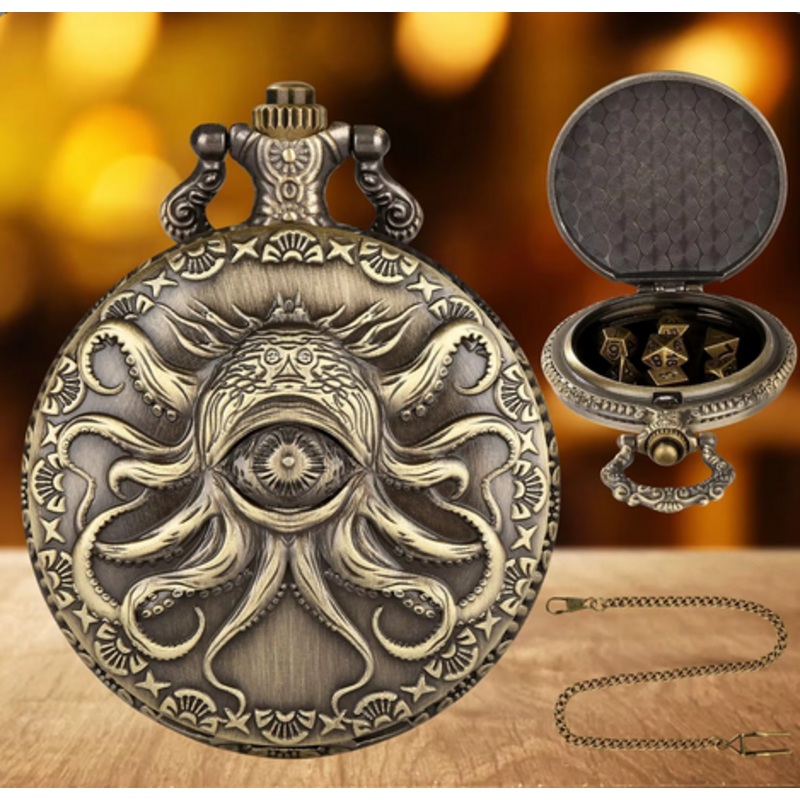 Arcane Overseer | Pocket Watch Case | Ancient Gold
