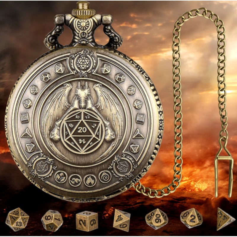 Fatebound Vault | Pocket Watch Case | Ancient Gold