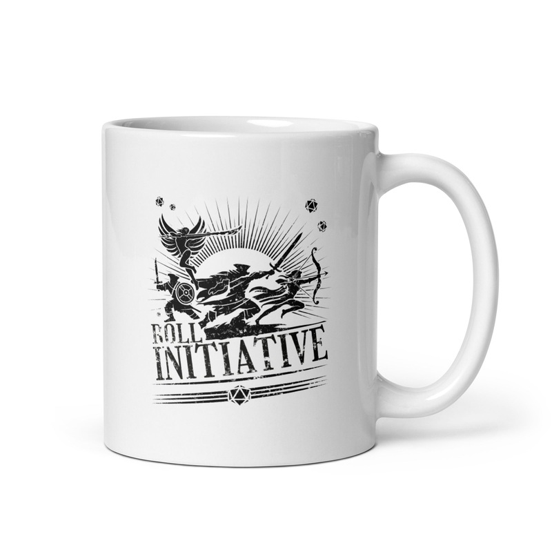 Roll Initiative | White glossy mug