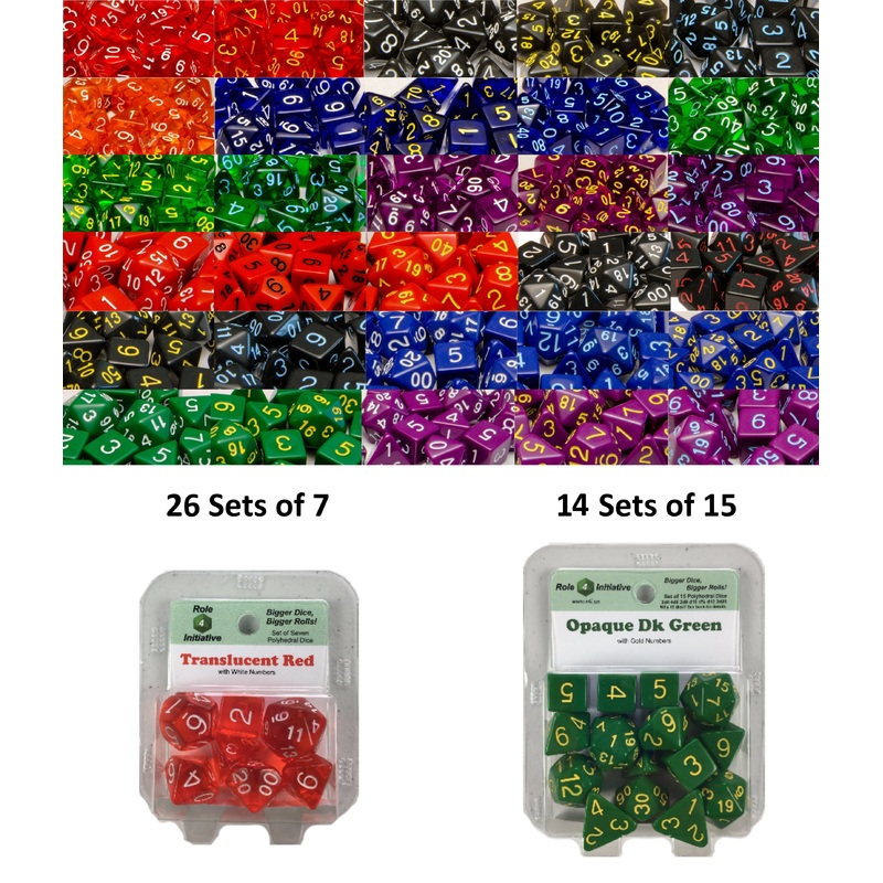 Dice Bundle - Legacy Sets packed in clamshells