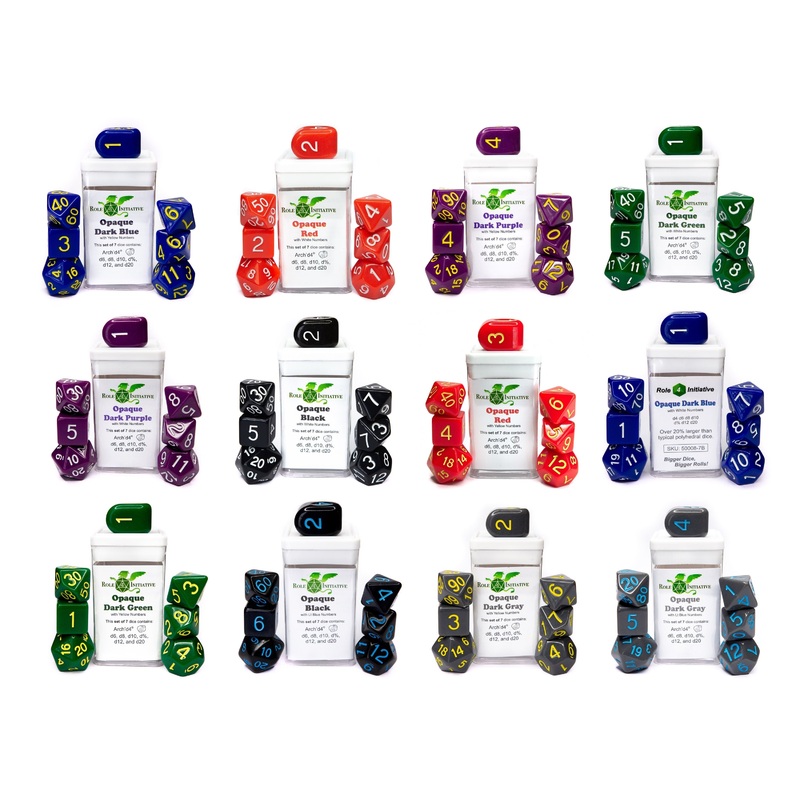 Dice Set Bundles in assorted colors