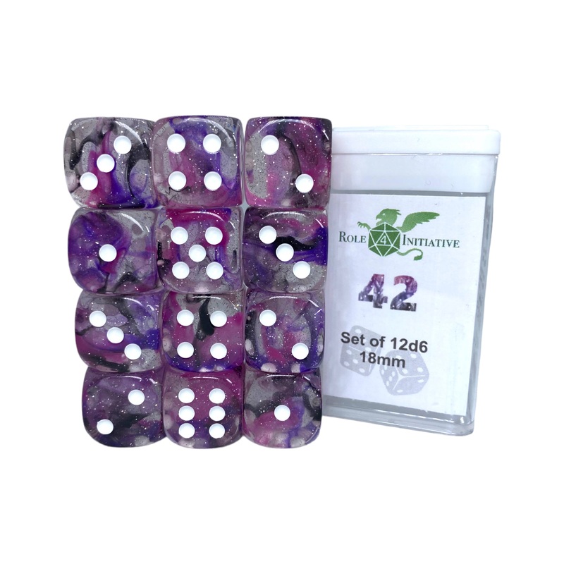 Diffusion Forty Two - Set of 12d6 pips 18mm Dice