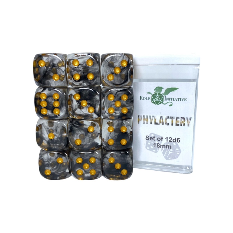 Diffusion Phylactery - Set of 12d6 pips 18mm Dice