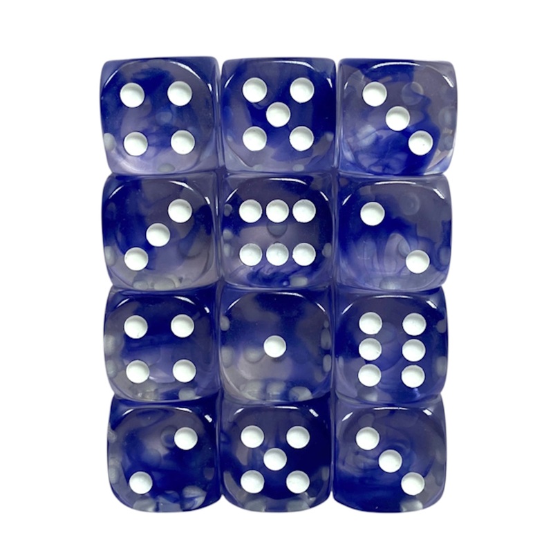 Diffusion Sapphire - Set of 12d6 pips 18mm Dice