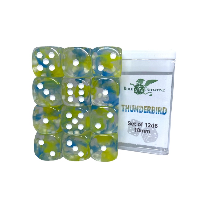 Diffusion Thunderbird - Set of 12d6 pips 18mm Dice