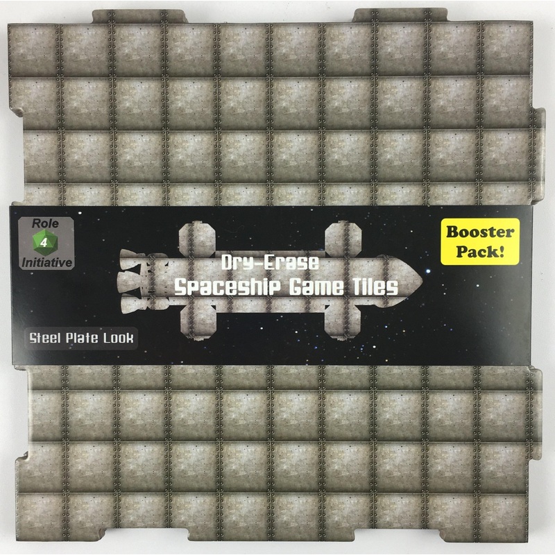 Dry-Erase Dungeon Tiles, Steel Plate, Space, Booster Pack