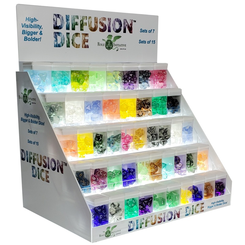Light-Up Five-Shelf Point-Of-Sale Dice Display