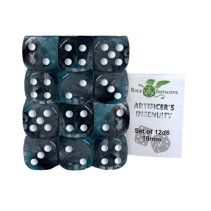 Diffusion Artificer's Ingenuity - Set of 12d6 pips 18mm w/ all pips