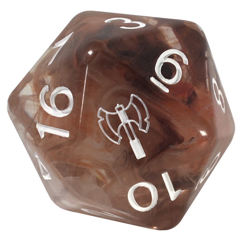 Diffusion Barbarian Rage 30mm XL d20 w/ symbol