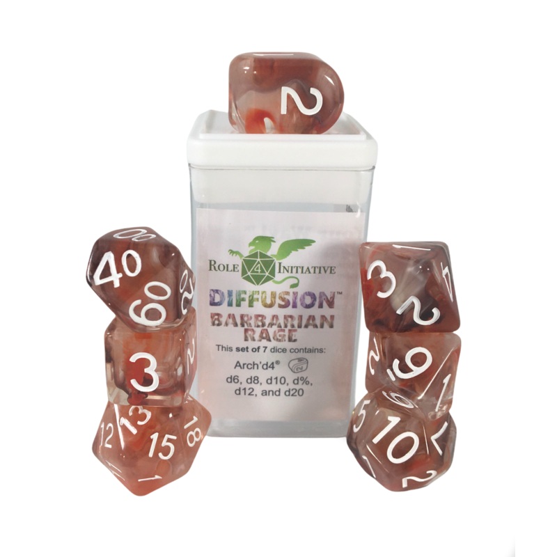 Diffusion Barbarian Rage - Set of 7 w/ all numbers