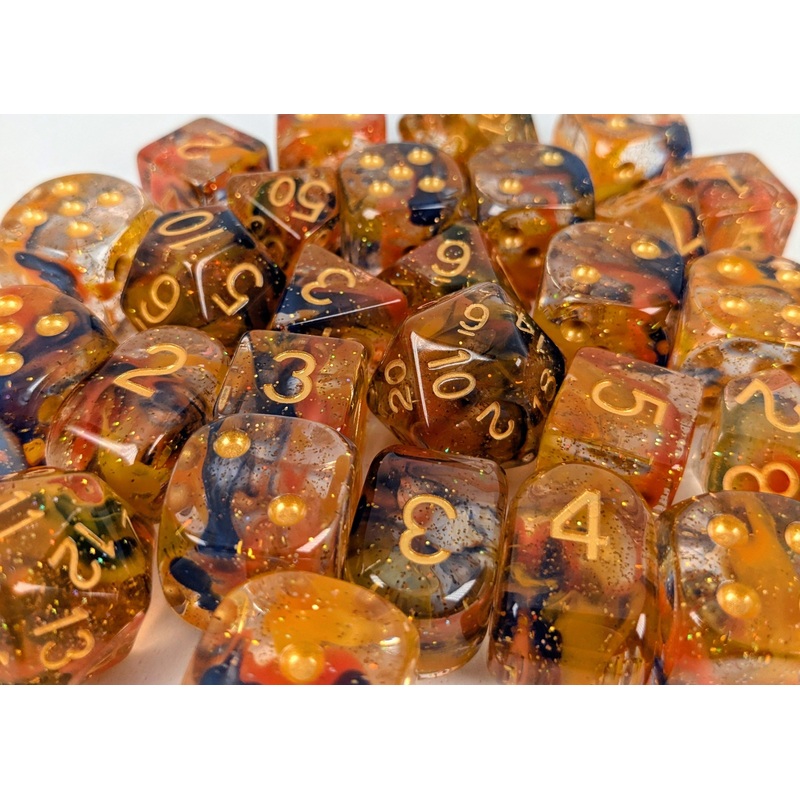 Diffusion Cosmic Cliffs - Set of 12d6 pips 18mm w/ symbol