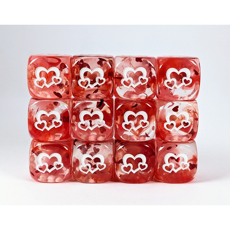 Diffusion Lovestruck - Set of 12d6 pips 18mm w/ symbol