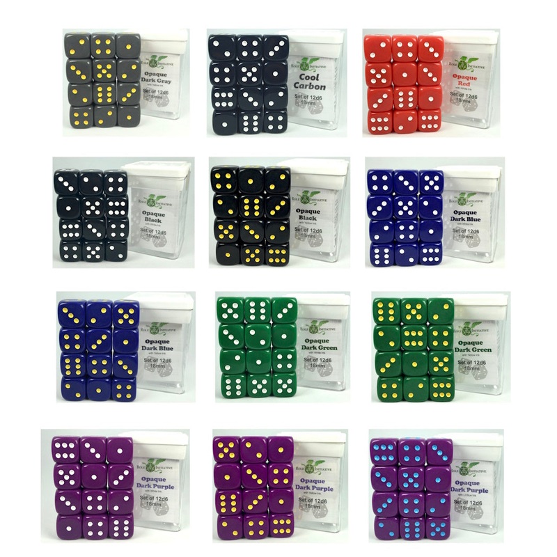 12d6 Dice Set Bundles (Collections) in assorted colors