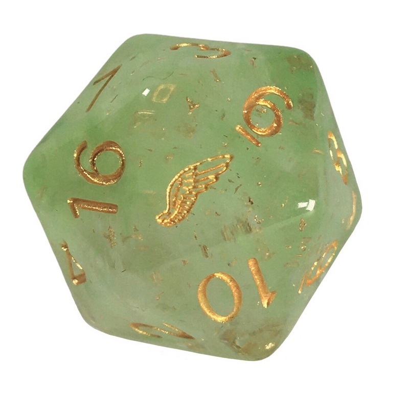 Diffusion Gilded Griffin 30mm XL d20 w/ wing symbol