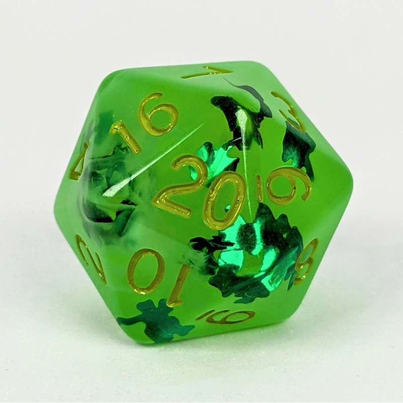 Diffusion Lit Leprechaun - 30mm XL d20 w/ symbol