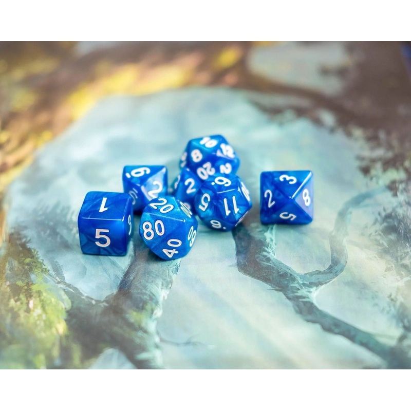 Pearl Blue Dice Set